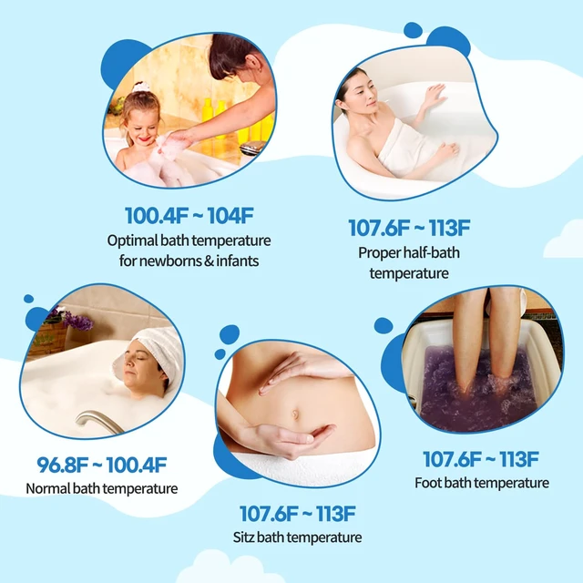 Alt view image 6 of 7 - Baby Bath Thermometer & Digital Room Temperature, 2in1 Kids Bathroom Safety Products with Temperature Warning, Floating Teddy Bear (Khaki)