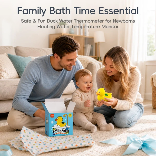 Alt view image 7 of 7 - Baby Bath Thermometer - USB Rechargeable (Baby Duck) | Instant & Accurate Temperature Readings, Waterproof, Digital Water Temperature Monitor for Toddlers, Floating Toy for Newborn