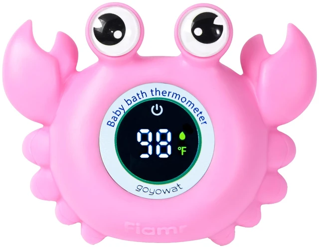 Main image of Baby Bath Thermometer Water Temp Safety for Bathtub,Room Essential Crab Toy | Tub Temperature LED Display,Color Warn, Newborn&Infants Water Temp Safe 2-in1 Bath floating Toy for Kids