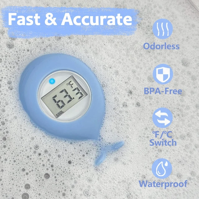 Alt view image 2 of 6 - Baby Bath Tub Thermometer for Infant, Bathtub Water Temperature Room Thermometer, Safety Floating Bathing Toy, Newborn Essentials, Gifts for Moms Infant - New Upgraded Waterproof