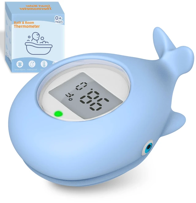 Main image of Baby Bath Tub Thermometer for Infant, Bathtub Water Temperature Room Thermometer, Safety Floating Bathing Toy, Newborn Essentials, Gifts for Moms Infant - New Upgraded Waterproof
