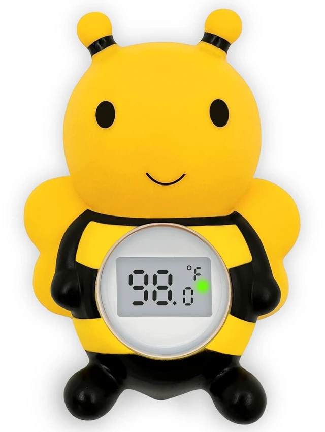 Main image of Baby Bath Thermometer Floating Toy - CPC Certified | IP68 Waterproof Water Temperature Thermometer for Bathtub, Tub Toy Gift for Newborn Baby Shower, Infants, Toddlers, Kids (Bee)