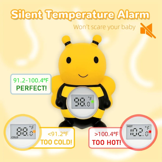 Alt view image 3 of 6 - Baby Bath Thermometer Floating Toy - CPC Certified | IP68 Waterproof Water Temperature Thermometer for Bathtub, Tub Toy Gift for Newborn Baby Shower, Infants, Toddlers, Kids (Bee)