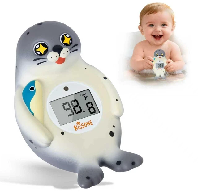 Main image of Baby Bath Thermometer Digital for Water Temperature Fast & Accurate °F/°C Reading, Waterproof Floating Safety Thermometer for Infants & Toddlers