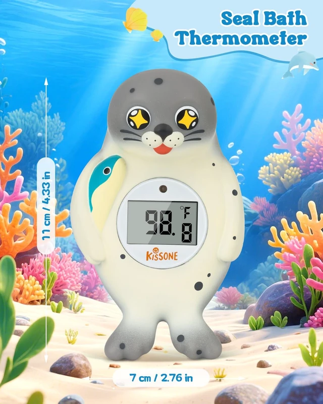 Alt view image 7 of 7 - Baby Bath Thermometer Digital for Water Temperature Fast & Accurate °F/°C Reading, Waterproof Floating Safety Thermometer for Infants & Toddlers