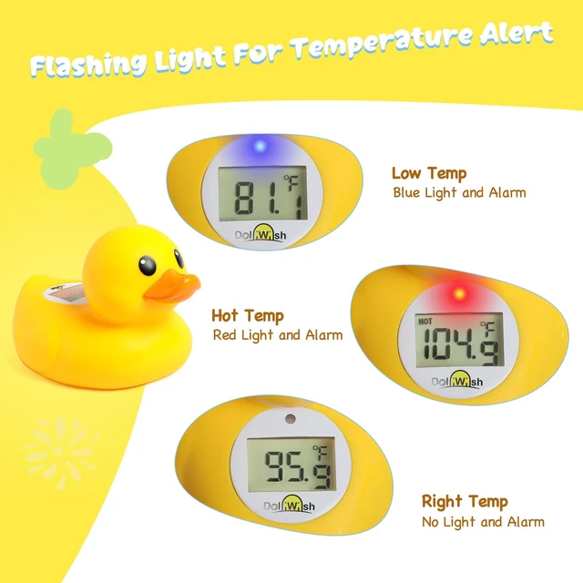 Alt view image 5 of 7 - Baby Bath Thermometer Pregnancy and Newborn Classical Duck Baby Water Thermometer for Bathtub,Temp Alert Bath Temperature Toy