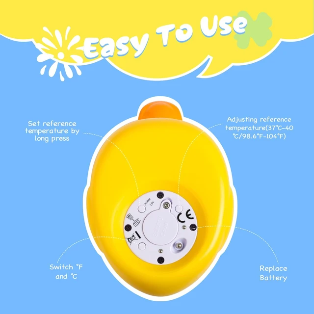 Alt view image 6 of 7 - Baby Bath Thermometer Pregnancy and Newborn Classical Duck Baby Water Thermometer for Bathtub,Temp Alert Bath Temperature Toy