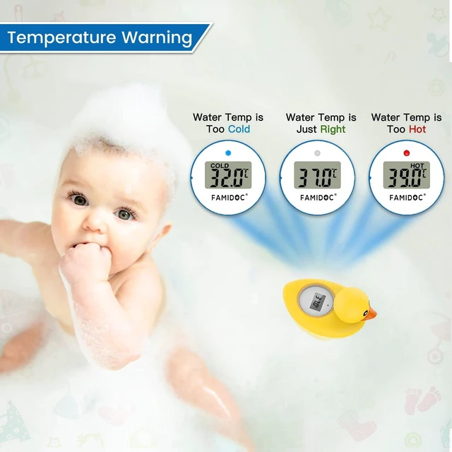 Alt view image 2 of 7 - Baby Bath Thermometer FDTH-V0-22 Water Temperature Test Floating on Water and Room Digital Bath tub Thermometers Duck Bath Thermometer Baby Safety New Upgraded