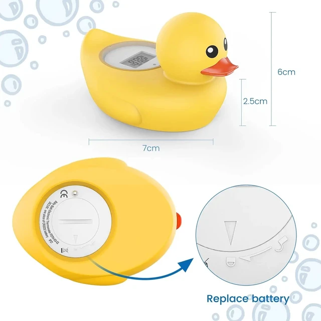 Alt view image 4 of 7 - Baby Bath Thermometer FDTH-V0-22 Water Temperature Test Floating on Water and Room Digital Bath tub Thermometers Duck Bath Thermometer Baby Safety New Upgraded