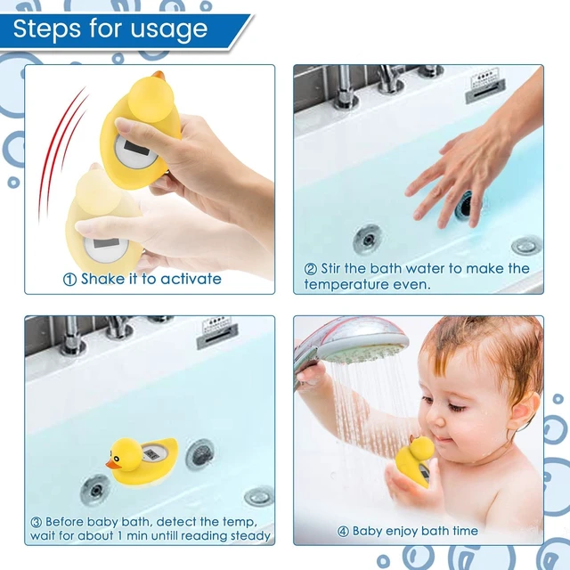 Alt view image 5 of 7 - Baby Bath Thermometer FDTH-V0-22 Water Temperature Test Floating on Water and Room Digital Bath tub Thermometers Duck Bath Thermometer Baby Safety New Upgraded