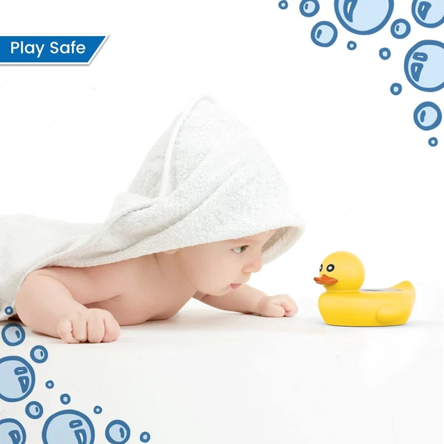 Alt view image 7 of 7 - Baby Bath Thermometer FDTH-V0-22 Water Temperature Test Floating on Water and Room Digital Bath tub Thermometers Duck Bath Thermometer Baby Safety New Upgraded