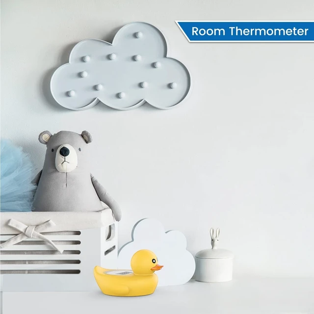 Alt view image 6 of 7 - Baby Bath Thermometer FDTH-V0-22 Water Temperature Test Floating on Water and Room Digital Bath tub Thermometers Duck Bath Thermometer Baby Safety New Upgraded