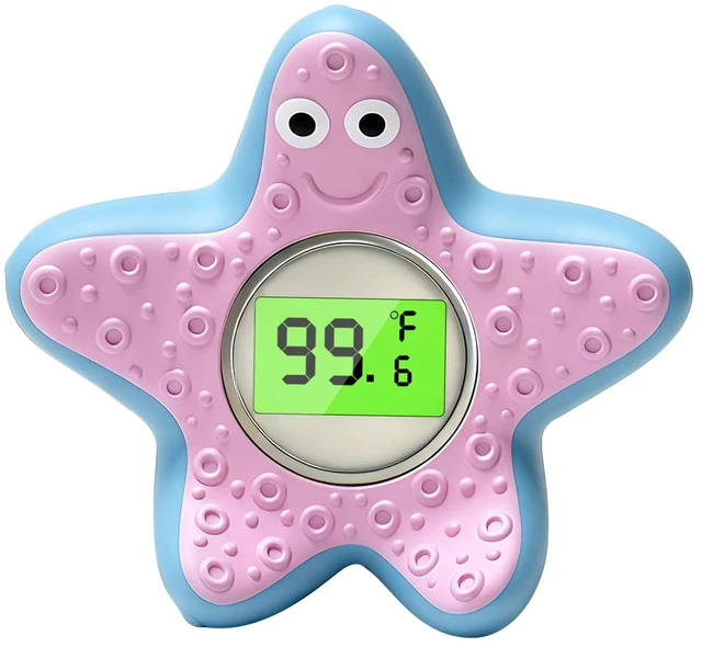 Main image of Digital Baby Bath Thermometer, Starfish Floating Water Temperature Thermometer with Clear °F/°C Readout, Auto-Off Function, and Easy-Grip Arms, Essential Bathing Accessory for Infant & Toddler Safety