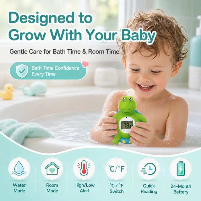Alt view image 2 of 7 - Baby Bath Thermometer Baby Safety Water Thermometer for Kids | ±1 Accuracy; Long Battery Life; BPA-Free; Rapid Response