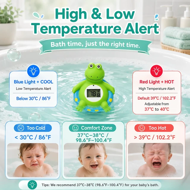 Alt view image 6 of 7 - Baby Bath Thermometer Baby Safety Water Thermometer for Kids | ±1 Accuracy; Long Battery Life; BPA-Free; Rapid Response