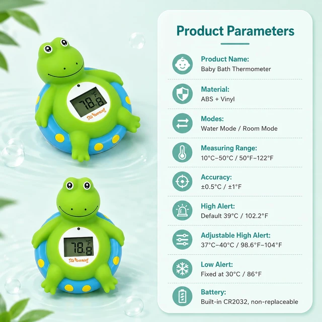 Alt view image 7 of 7 - Baby Bath Thermometer Baby Safety Water Thermometer for Kids | ±1 Accuracy; Long Battery Life; BPA-Free; Rapid Response