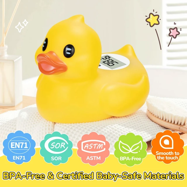 Alt view image 6 of 7 - Baby Bath Thermometer Digital Safety Water Thermometer for Baby Bathtub °C/°F Display, BPA-Free & Waterproof Floating Duck Toy for Newborns & Toddlers