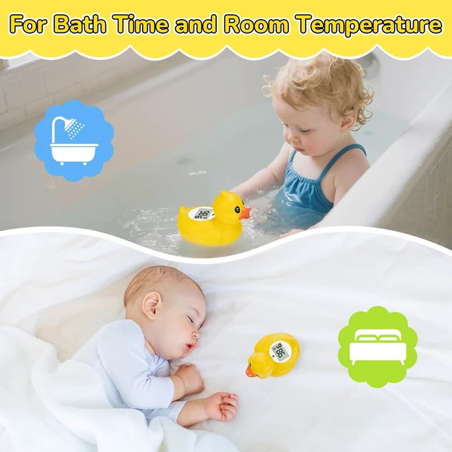 Alt view image 7 of 7 - Baby Bath Thermometer Digital Safety Water Thermometer for Baby Bathtub °C/°F Display, BPA-Free & Waterproof Floating Duck Toy for Newborns & Toddlers