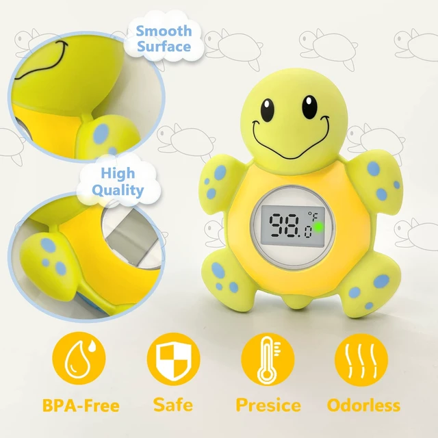Alt view image 2 of 6 - Baby Bath Thermometer Floating Toy, Baby Safety Tub Temperature Water Thermometer, Bathing Toy for Swimming Pool - Kid Toddler Baby Essentials for Newborn, Baby Shower Gifts for Mom (Turtle)