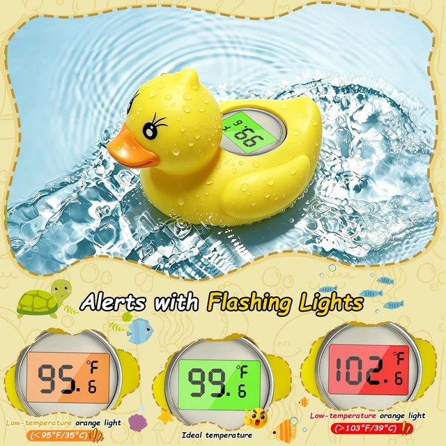Alt view image 3 of 7 - Baby Bath Thermometer Cute Yellow Duck Floating Digital Water Temperature Monitor with Instant Accurate Reading, Auto On/Off, BPA-Free & Waterproof, Essential Safety Toy for Newborn