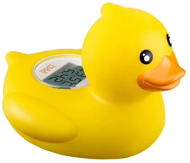 Main image of Baby Bath Thermometer, Safety Water Temperature Monitor, Classic Duck | Digital Water & Room Thermometer, Bath Timer, Infant Floating Toy, Hot Cold Color Alert, Accurately, Baby Bath Essentials