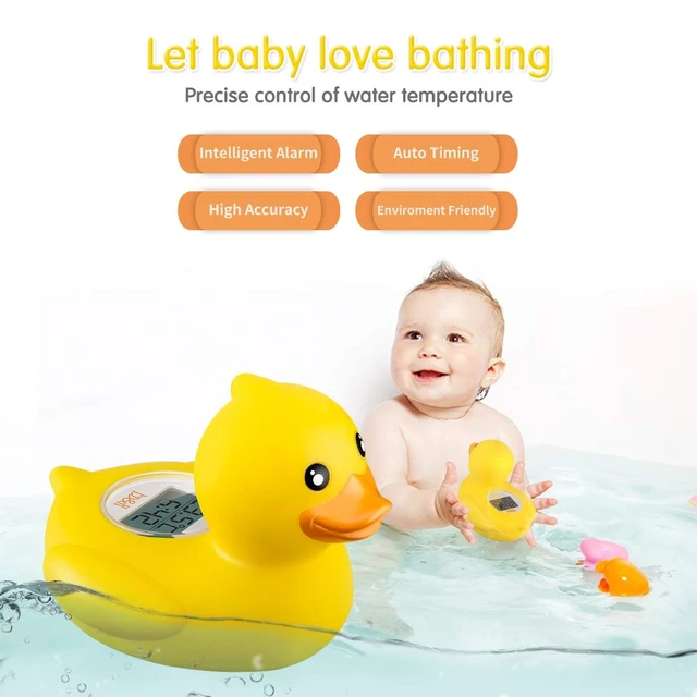 Alt view image 2 of 7 - Baby Bath Thermometer, Safety Water Temperature Monitor, Classic Duck | Digital Water & Room Thermometer, Bath Timer, Infant Floating Toy, Hot Cold Color Alert, Accurately, Baby Bath Essentials