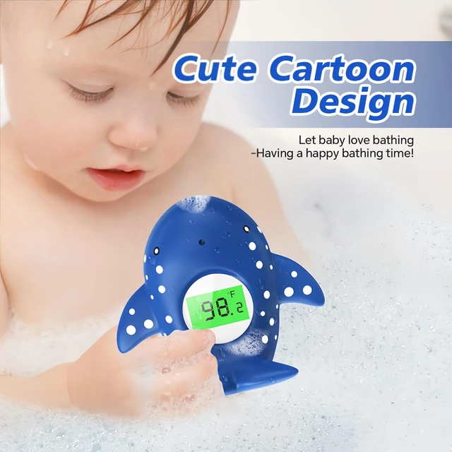 Alt view image 4 of 7 - Baby Bath Thermometer for Infant & Toddler, Floating Digital Water Thermometer with 3Color LED Backlight, Baby Bath Toy, Hot & Cold Alert, BPAFree,Blue Whale