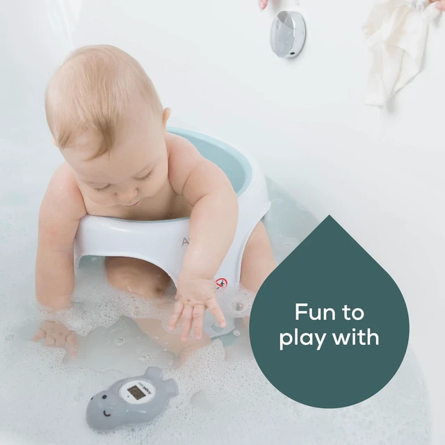 Alt view image 3 of 7 - Baby Bath & Room Thermometer - Happy Seal, Grey, BT-01-SEAL-US