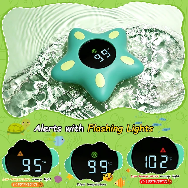Alt view image 3 of 7 - Baby Bath Thermometer, Digital Water Temperature Thermometer Baby Safety - Instant Results, for 32-140 °Fahrenheit/0-60 ° Celsius Temperature Measure, Baby Bath Essentials