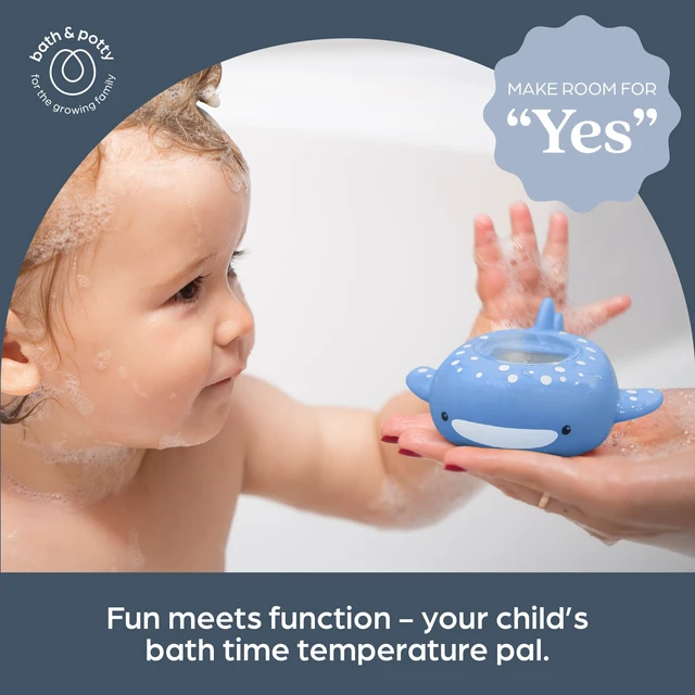 Alt view image 6 of 7 - Whale Shark USB Rechargeable Baby Bath Thermometer - Instant Read, Digital Room and Baby Bathtub Water Fun Floating Toy - Newborn Must-Have