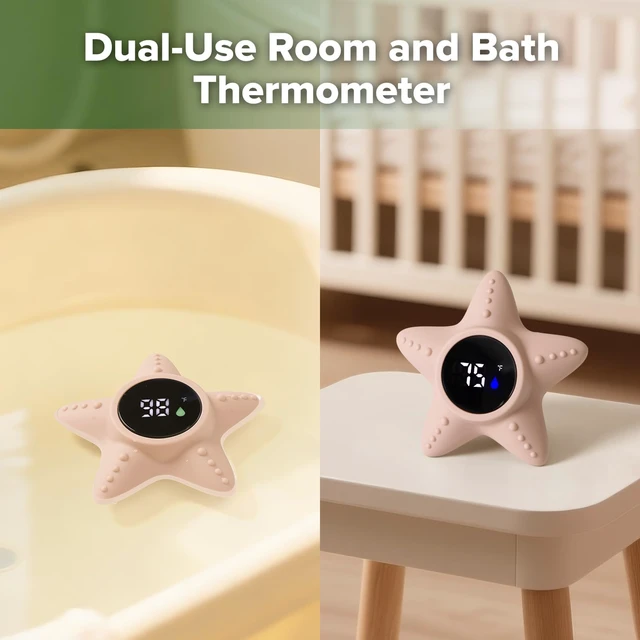 Alt view image 4 of 7 - Silicone Baby Bath Thermometer Water Temperature Thermometer for Baby Safety, Floating Infant Bath tub Temp Thermometer for Newborns & Toddlers - Starfish