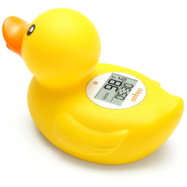 Main image of Baby Bath Thermometer, Accurate Floating Duck Water Thermometer | Good/Cool/Hot Display, LED & Sound Alarm, Adjustable High-Temp Alert, ±1°F Accuracy, BPA-Free IPX7 Duck for Newborn Baths