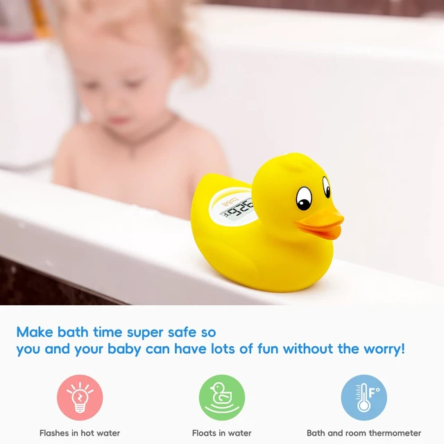 Alt view image 2 of 7 - Digital Duckling Baby Bath Thermometer - Easy to Read Display |BPA-Free | Infant Safe Floating Water Thermometer, Digital Bath and Room Temperatures, Baby Bath Time Toy