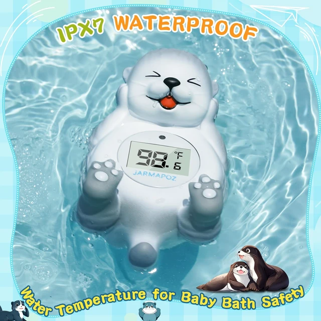 Alt view image 5 of 7 - Baby Bath Thermometer, Cute Otter Floating Water Thermometer for Newborns & Infants, Safe and Accurate Room and Bathtub Temperature Monitor, Grey
