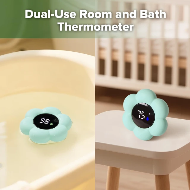 Alt view image 4 of 7 - Silicone Baby Bath Thermometer Water Temperature Thermometer for Baby Safety, Floating Infant Bath tub Temp Thermometer for Newborns & Toddlers- Flower