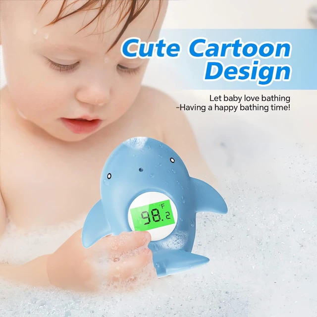Alt view image 4 of 7 - Baby Bath Thermometer for Infant & Toddler, Floating Digital Water Thermometer with 3Color LED Backlight, Baby Bath Toy, Hot & Cold Alert, BPAFree,Light Blue Whale