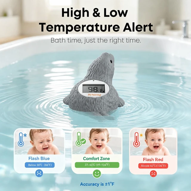 Alt view image 2 of 7 - Baby Bath Thermometer Baby Safety Water Thermometer for Kids | ±1 Accuracy; Long Battery Life; BPA-Free; Rapid Response