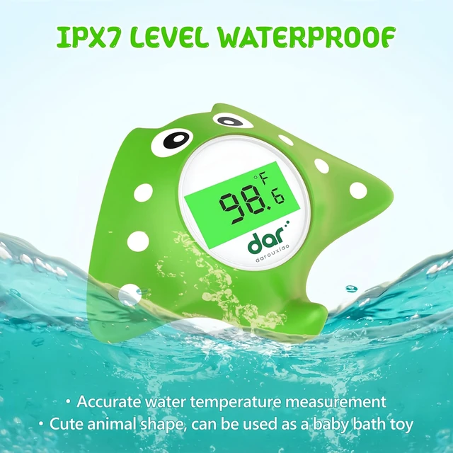 Alt view image 6 of 7 - Baby Bath Thermometer for Infant & Toddler, Floating Digital Water Thermometer with 3Color LED Backlight, Baby Bath Toy, Hot & Cold Alert, BPAFree,Ray Shape