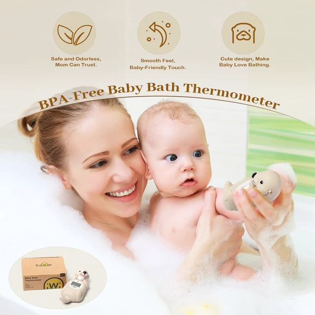 Alt view image 2 of 6 - Baby Bath Thermometer for Infants Otter Baby Water Thermometer for Bathtub | Newborn Bathtime essentials, Odorless, Tub Temperature, Room Temp, Accurately, Hot Cold Color Alert, Safety Floating Toy