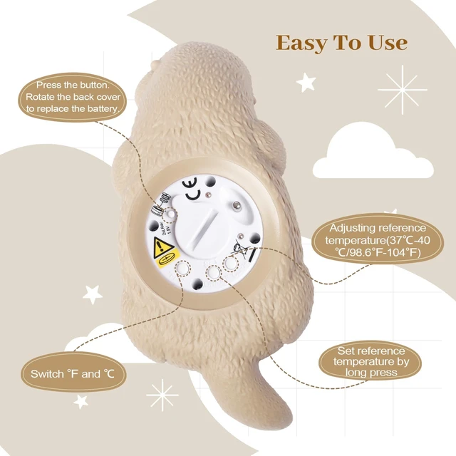 Alt view image 5 of 6 - Baby Bath Thermometer for Infants Otter Baby Water Thermometer for Bathtub | Newborn Bathtime essentials, Odorless, Tub Temperature, Room Temp, Accurately, Hot Cold Color Alert, Safety Floating Toy
