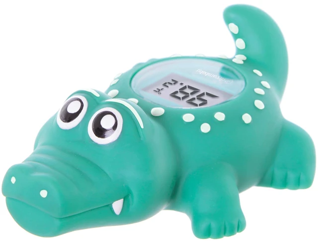 Main image of Floating Crocodile Bath Thermometer - Water Temperature Monitoring for Newborns, Infants, Toddlers - Croc Toy with Fahrenheit Display