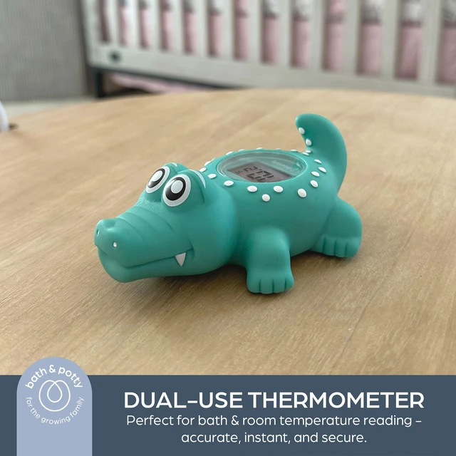 Alt view image 4 of 7 - Floating Crocodile Bath Thermometer - Water Temperature Monitoring for Newborns, Infants, Toddlers - Croc Toy with Fahrenheit Display