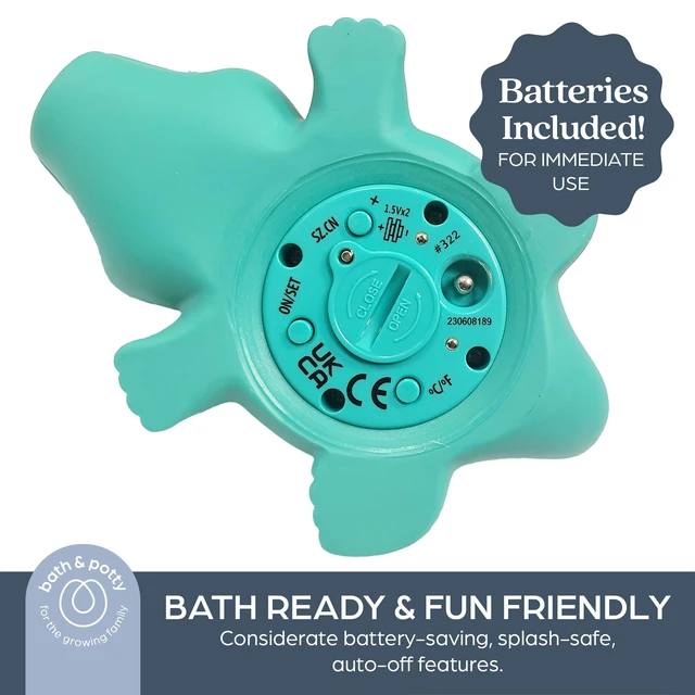 Alt view image 5 of 7 - Floating Crocodile Bath Thermometer - Water Temperature Monitoring for Newborns, Infants, Toddlers - Croc Toy with Fahrenheit Display
