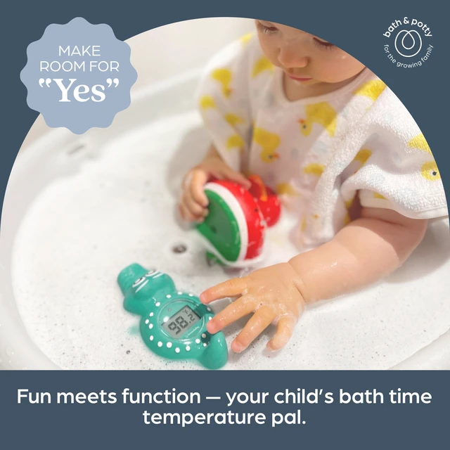 Alt view image 6 of 7 - Floating Crocodile Bath Thermometer - Water Temperature Monitoring for Newborns, Infants, Toddlers - Croc Toy with Fahrenheit Display