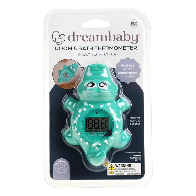 Alt view image 7 of 7 - Floating Crocodile Bath Thermometer - Water Temperature Monitoring for Newborns, Infants, Toddlers - Croc Toy with Fahrenheit Display