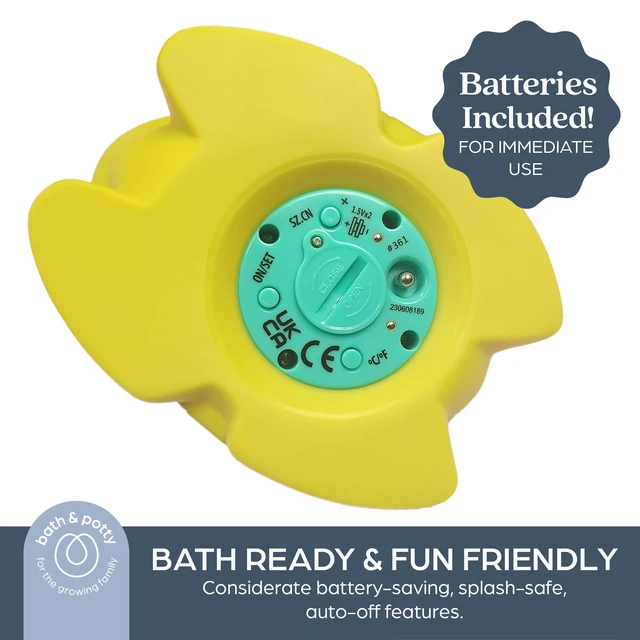 Alt view image 5 of 7 - Baby Bath Thermometer - Turtle Water Thermometer for Bathtub | Instant Digital Water & Room Temperature - Fun Floating Turtle Toy - Helps Monitor Bath Water Temperature