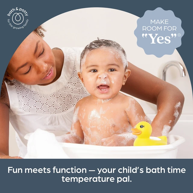 Alt view image 5 of 7 - Baby Bath Thermometer - Duck Water Thermometer for Bathtub | Instant Digital Water & Room Temperature - Fun Floating Duck Toy - Helps Monitor Bath Water Temperature