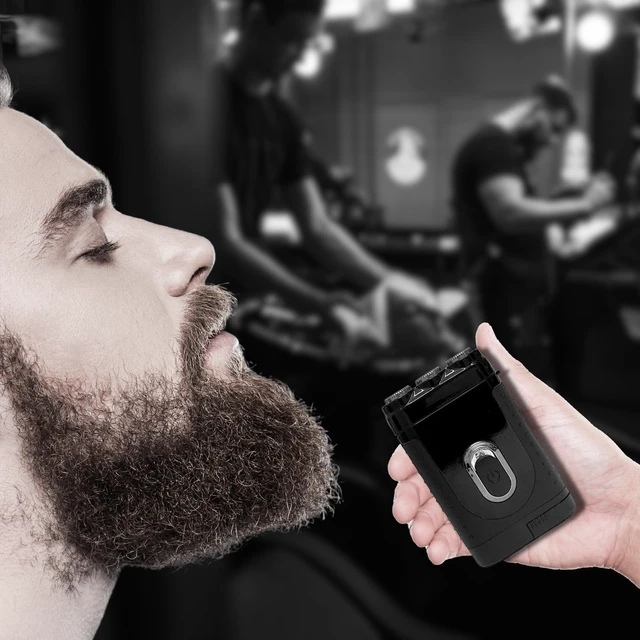 Alt view image 7 of 7 - Mens Rotary Shaver for Bell Howell, Rechargeable Waterproof Electric Razor | Cordless USB Charging Beard Trimmer, Portable Mini Shaver for Face, Body Hair and Balls, Easy to Use, Safe for Shower