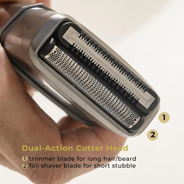 Alt view image 2 of 7 - Electric Razors for Men, Foils Shaver for Face & Bald Head IPX7 Waterproof | Compact Travel Shaver with Magnetic Cover, USB-C Rechargeable Small Portable Foil Shavers, Precision Blades & Close Shave