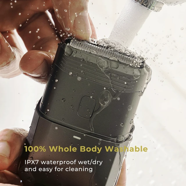 Alt view image 7 of 7 - Electric Razors for Men, Foils Shaver for Face & Bald Head IPX7 Waterproof | Compact Travel Shaver with Magnetic Cover, USB-C Rechargeable Small Portable Foil Shavers, Precision Blades & Close Shave